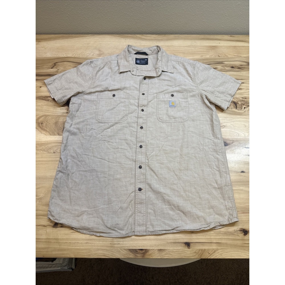 Carhartt 106745 Men's  Relaxed Fit Lightweight Short Sleeve Shirt Size XL Tall